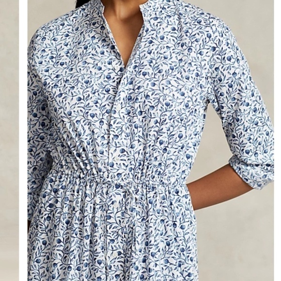 NWT Polo Ralph Lauren Floral Pleated-Hem Drawstring Dress NEW With Tag Size … - Picture 2 of 10